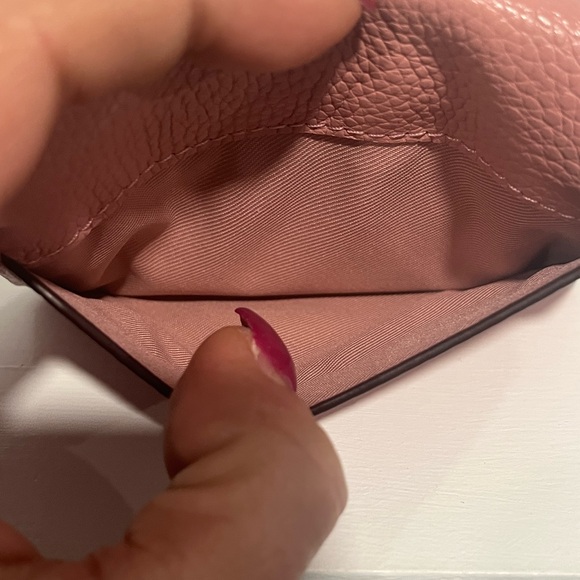 Coach Pink Leather Envelope Card Case | Elegant & Compact - Picture 13 of 13